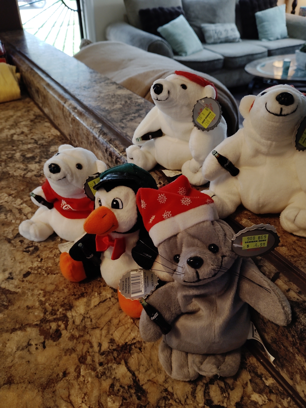 Coca-Cola Collectors Plush All Have Coca-Cola Bottle In Their Hand With Tags - Picture 6 of 9